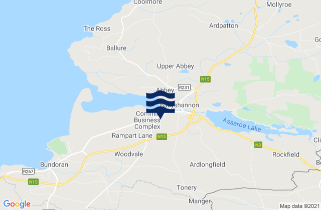 Karte der Gezeiten Inishmean, Ireland