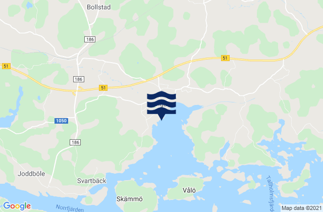Karte der Gezeiten Inkoo, Finland