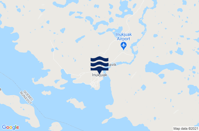 Karte der Gezeiten Inoucdjouac, Canada