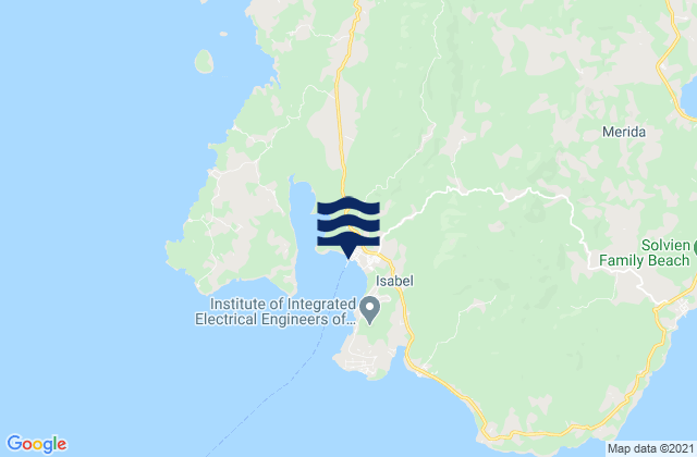 Karte der Gezeiten Isabel, Philippines