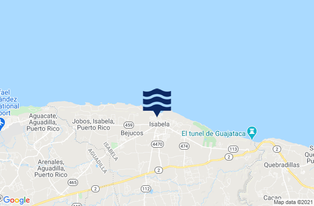 Karte der Gezeiten Isabela, Puerto Rico