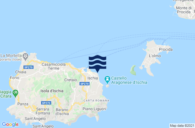 Karte der Gezeiten Ischia Porto, Italy