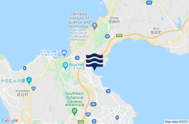 Karte der Gezeiten Ishikawa, Japan