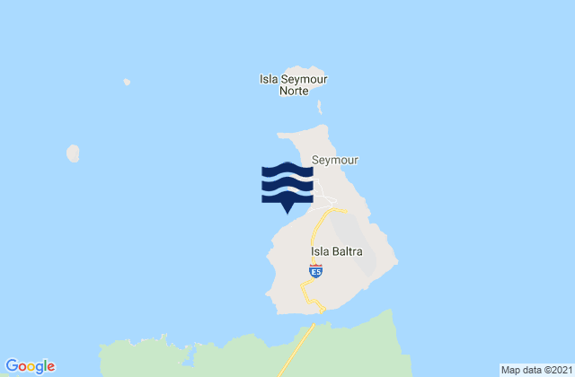 Karte der Gezeiten Isla Baltra, Ecuador