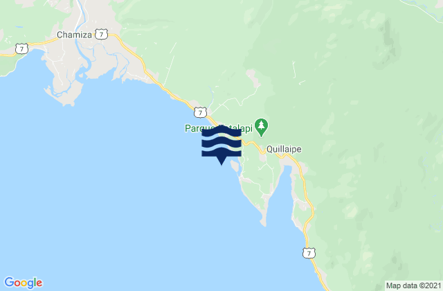 Karte der Gezeiten Isla Quillaipe, Chile