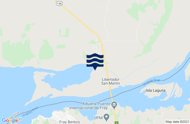 Karte der Gezeiten Isla San Lorenzo, Argentina
