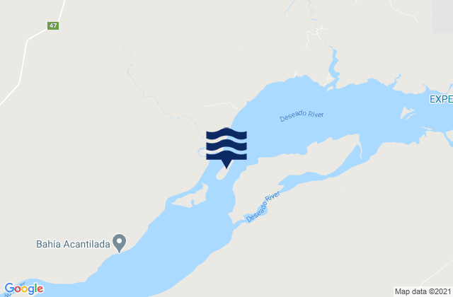 Karte der Gezeiten Isla del Rey, Argentina