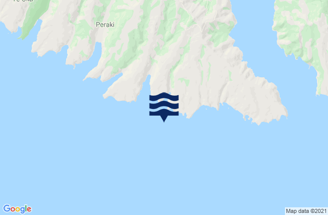 Karte der Gezeiten Island Bay, New Zealand