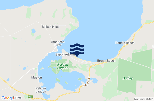 Karte der Gezeiten Island Beach, Australia