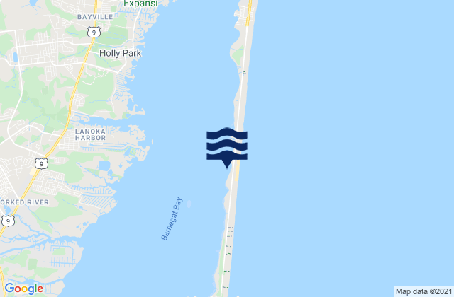 Karte der Gezeiten Island Beach, United States