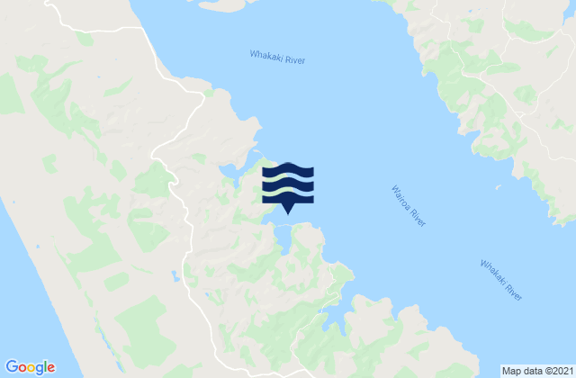 Karte der Gezeiten Island Point, New Zealand