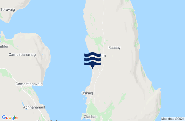Karte der Gezeiten Island of Raasay, United Kingdom
