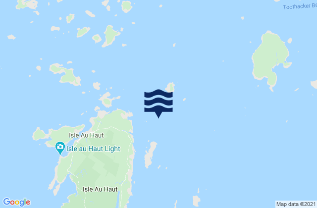 Karte der Gezeiten Isle au Haut 0.8 mile E of Richs Pt, United States