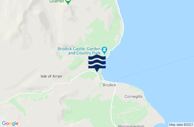 Karte der Gezeiten Isle of Arran, United Kingdom