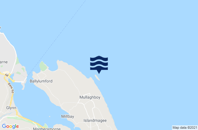 Karte der Gezeiten Isle of Muck, United Kingdom