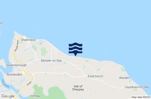 Karte der Gezeiten Isle of Sheppey, United Kingdom