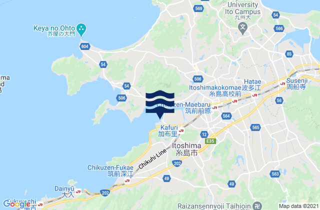 Karte der Gezeiten Itoshima-shi, Japan