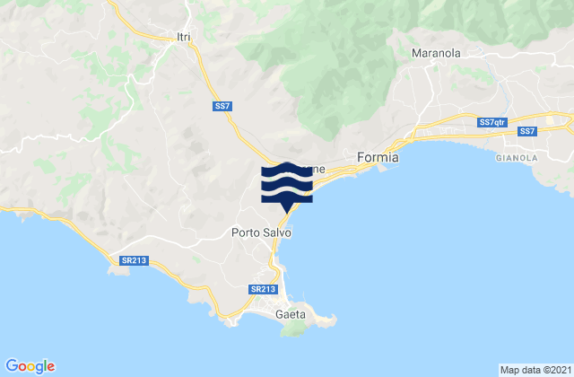 Karte der Gezeiten Itri, Italy