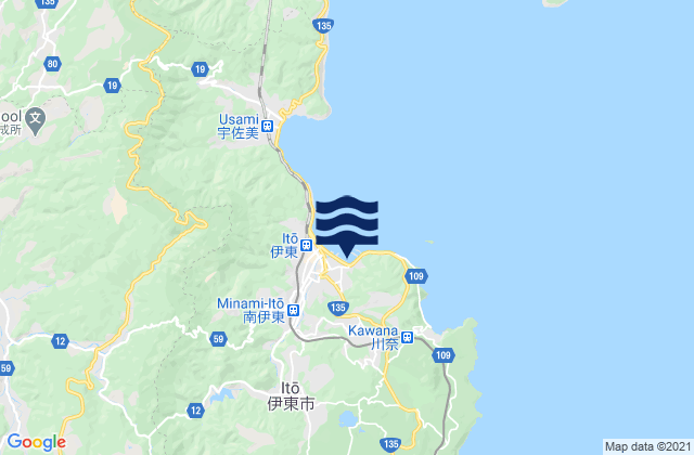 Karte der Gezeiten Itō Shi, Japan