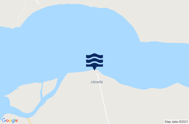 Karte der Gezeiten Jabada, Guinea-Bissau