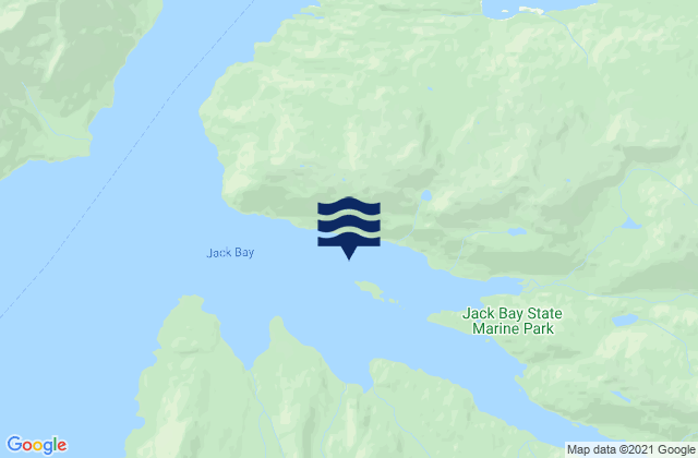 Karte der Gezeiten Jack Bay, United States