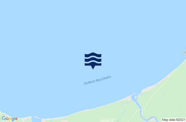 Karte der Gezeiten Jackson Bay/Okahu, New Zealand