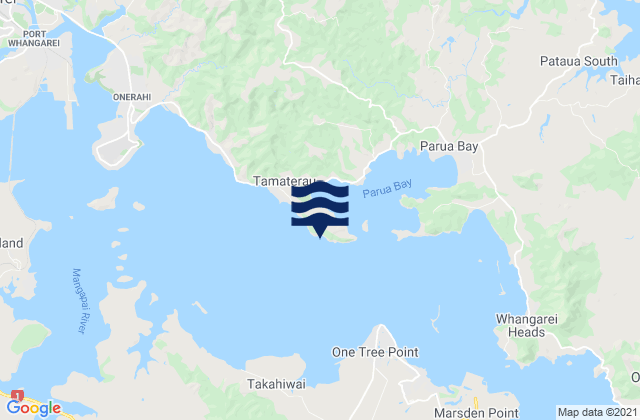 Karte der Gezeiten Jacksons Bay, New Zealand