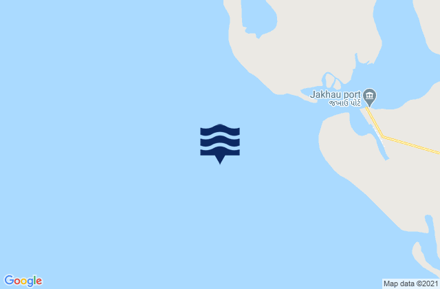 Karte der Gezeiten Jakhau Harbor, India