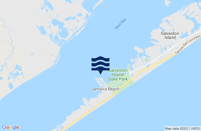 Karte der Gezeiten Jamaica Beach West Bay, United States