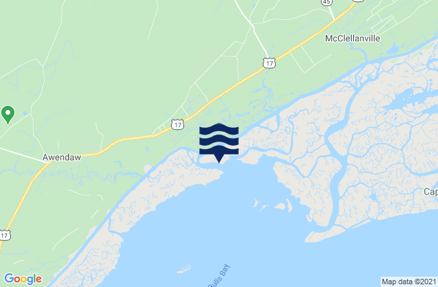 Karte der Gezeiten Jamestown (Santee River), United States