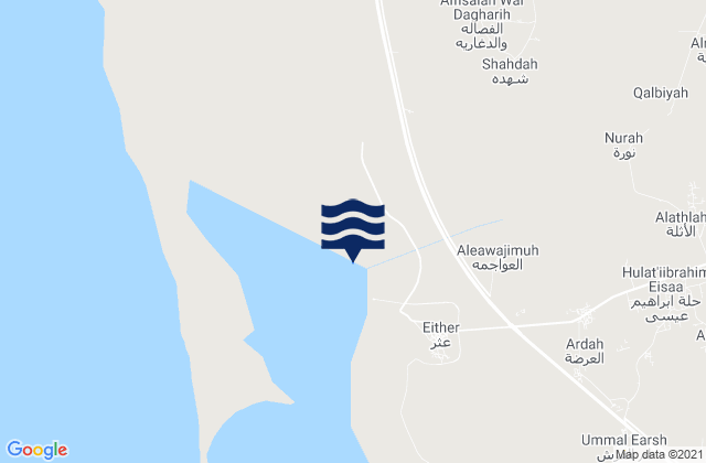 Karte der Gezeiten Jazan Region, Saudi Arabia