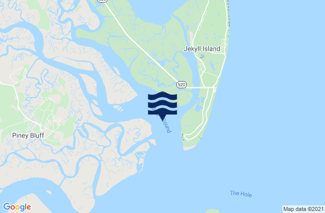 Karte der Gezeiten Jekyll Point, Jekyll Sound, United States