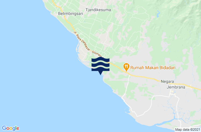 Karte der Gezeiten Jembrana Subdistrict, Indonesia