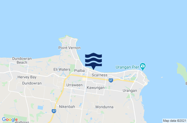 Karte der Gezeiten Jensen Bay, Australia