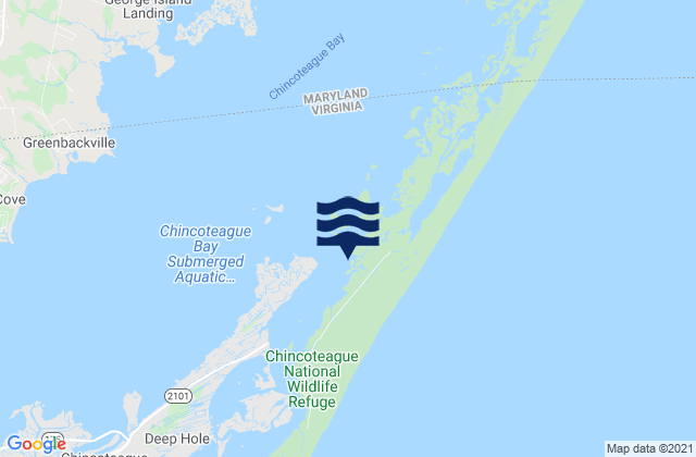 Karte der Gezeiten Jesters Island, United States
