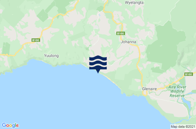 Karte der Gezeiten Johanna, Australia