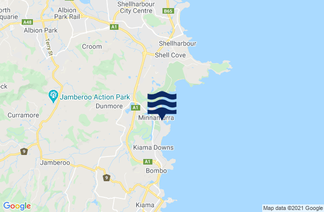 Karte der Gezeiten Jones Beach, Australia