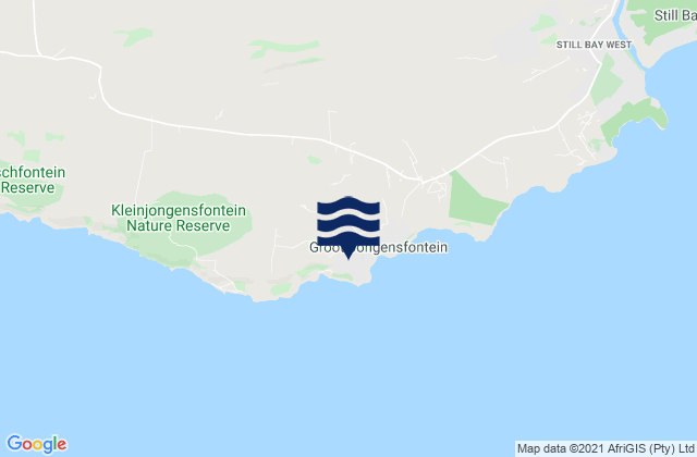 Karte der Gezeiten Jongensfontein, South Africa