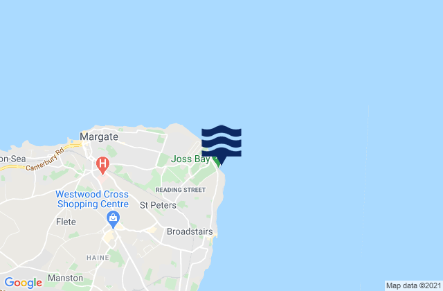 Karte der Gezeiten Joss Bay, United Kingdom