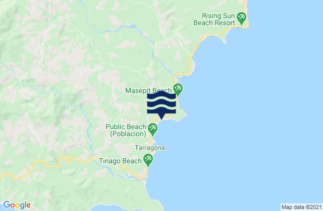Karte der Gezeiten Jovellar, Philippines