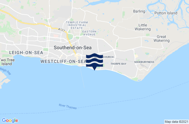 Karte der Gezeiten Jubilee Beach, United Kingdom