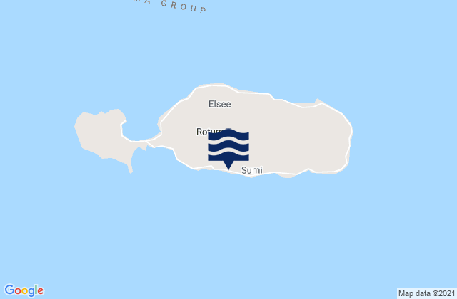 Karte der Gezeiten Juju, Fiji