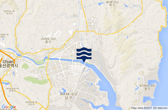 Karte der Gezeiten Jung-gu, South Korea