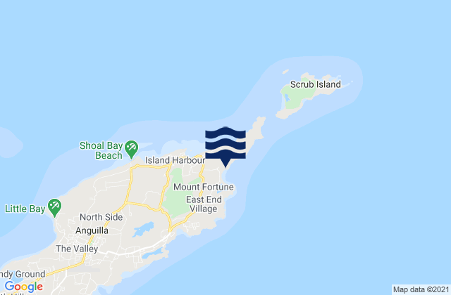 Karte der Gezeiten Junk's Hole, U.S. Virgin Islands
