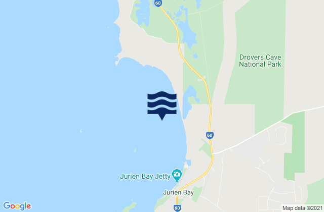 Karte der Gezeiten Jurien Bay, Australia