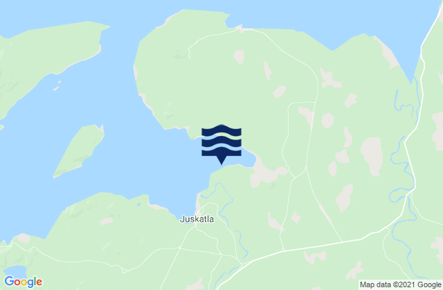 Karte der Gezeiten Juskatla, Canada