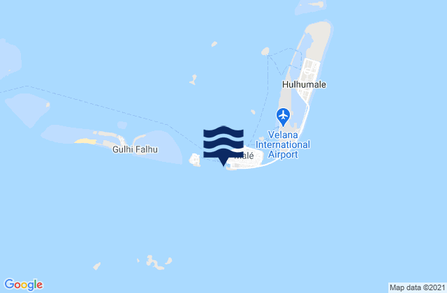 Karte der Gezeiten Kaafu Atoll, Maldives