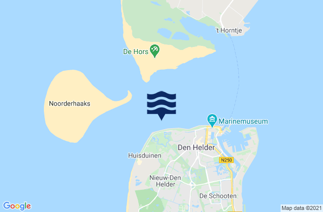Karte der Gezeiten Kaap Hoofd, Netherlands