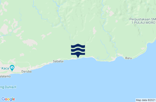 Karte der Gezeiten Kabupaten Pulau Morotai, Indonesia