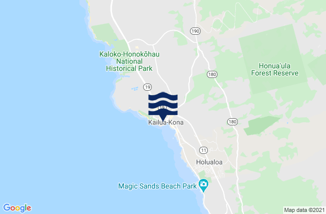 Karte der Gezeiten Kailua-Kona, United States